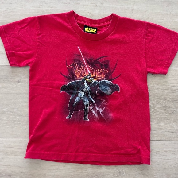 Vintage Star Wars Red Graphic T-Shirt size youth xs (4-5) - Picture 1 of 5